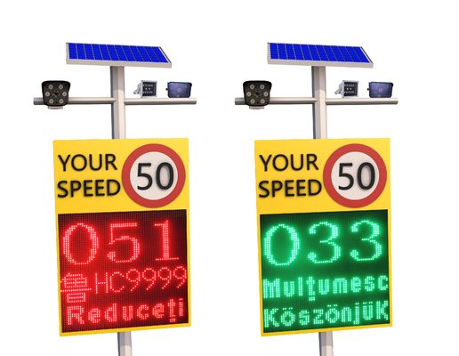 LED Display Radar Speed Signs With Lpr Camera CE Certification