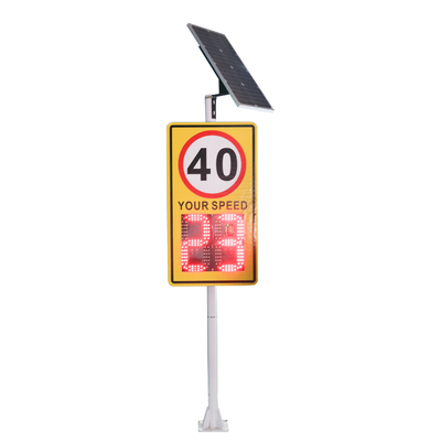 Vehicle Speed Traffic Limited Sign With 188 Digital Display Solar Sign