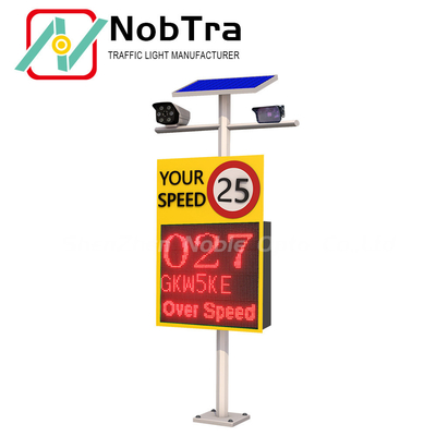 Solar Lpr Camera Fill Light Radar Sensor 4 Line Screen Speed Sign