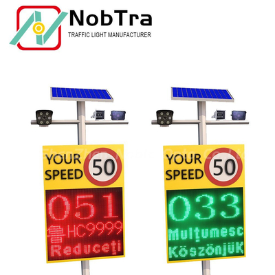 Solar Lpr Camera Fill Light Radar Sensor 4 Line Screen Speed Sign