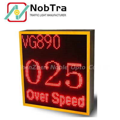 Aluminum Alloy Solar Traffic Sign With 140 Degrees Viewing Angle Display Speed