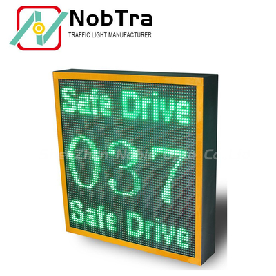 Four Line Led Display LPR Solar 0-250KM/H Measurable Speed Sign IP54 CE