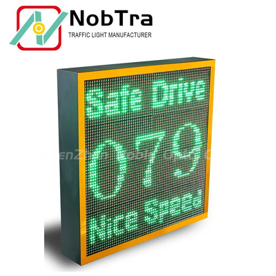 Aluminum Alloy Solar Traffic Sign With 140 Degrees Viewing Angle Display Speed