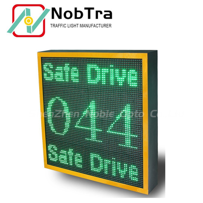 Aluminum Alloy Solar Traffic Sign With 140 Degrees Viewing Angle Display Speed