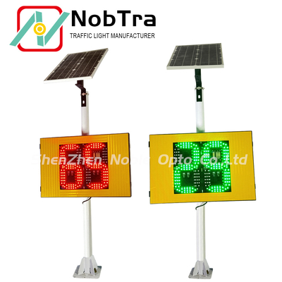 9.1KG Weight Solar Radar Traffic Signal with Phone App Parameter Control