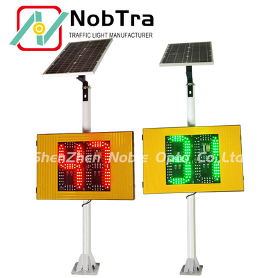 NBTR88-S30-S Solar Radar Traffic Signal Hoop Install Red And Green Color