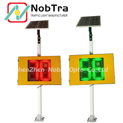 NBTR88-S30-S Solar Radar Traffic Signal Hoop Install Red And Green Color