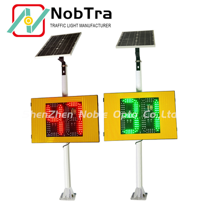 Up To 500 Meters Visibility Range Integrated Radar Solar Traffic Signal