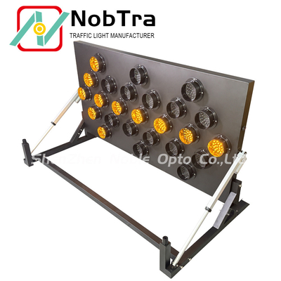 25 Lamps Solar Battery Trailer Mount Remote Control LED Traffic Signal Board CE Certified