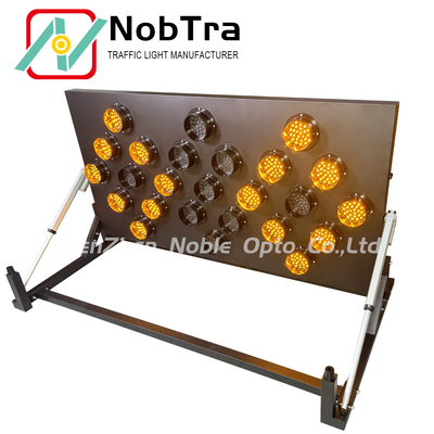 Painted Iron Traffic Management LED Arrow Board with 25 Amber Lamps