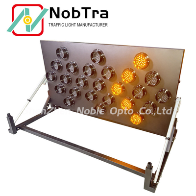 Painted Iron Traffic Management LED Arrow Board with 25 Amber Lamps