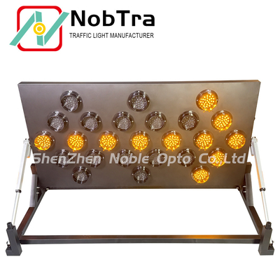 25 Amber Temporary Traffic control IP54 Approved Solar Battery Powered With Remote Control