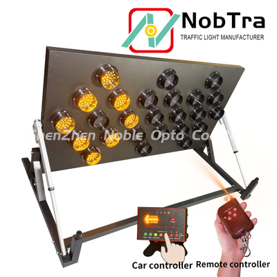 Safe Warning Function IP54 LED Arrow Board With Double Push Arrow Board