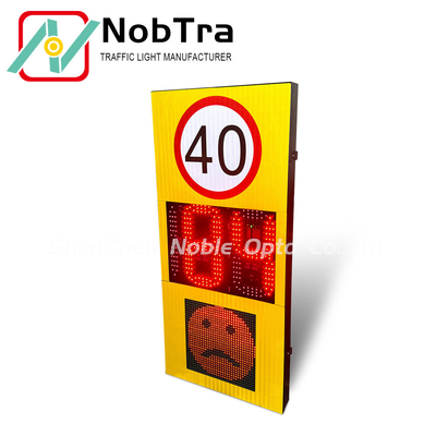 Solar LED Radar Speed Sign with 300+ Meter Visibility Red And Green