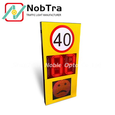 Solar LED Radar Speed Sign with 300+ Meter Visibility Red And Green
