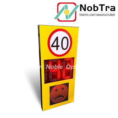 Solar LED Radar Speed Sign with Adjustable Range and IP54 Waterproofing