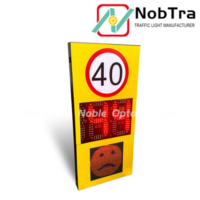 Solar LED Radar Speed Sign with 300+ Meter Visibility Red And Green