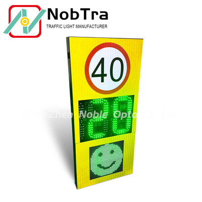 Solar LED Radar Speed Sign with 300+ Meter Visibility Red And Green