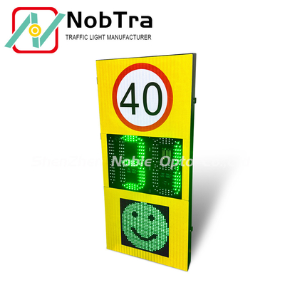 Aluminum LED Radar Speed Display Signs Notified Visible Distance 300M