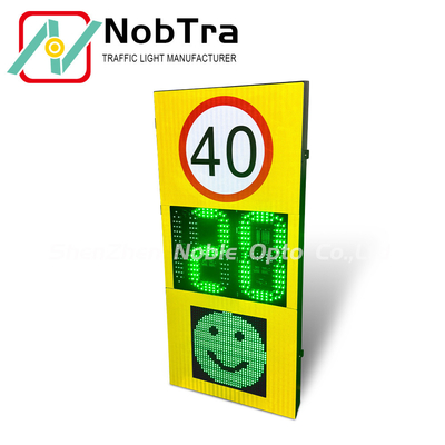Solar Powered Radar Speed Signs With LED Display Weatherproof and Remote Monitoring