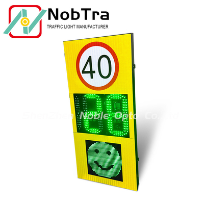 Aluminum LED Radar Speed Display Signs Notified Visible Distance 300M