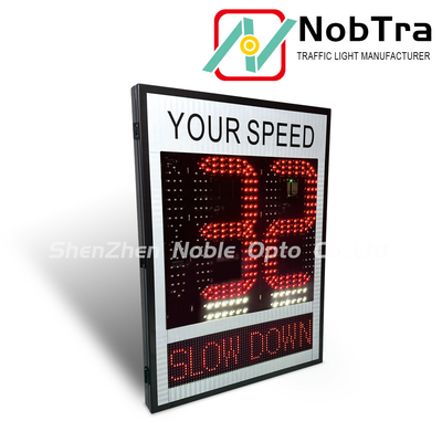 Bolted Installation Method Slow Down Speed Limit Signs Red And Amber Outdoor