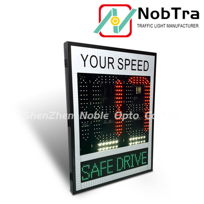 Bolted Installation Method Slow Down Speed Limit Signs Red And Amber Outdoor