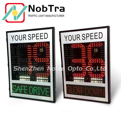Traffic Control Slow Down Speed Limit Signs Visibility More Than 500 Meters