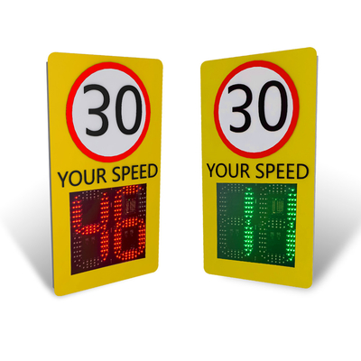 Custom Text  LPR Radar Speed System With Iron Material Traffic Speed Sign