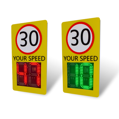 Custom Text  LPR Radar Speed System With Iron Material Traffic Speed Sign
