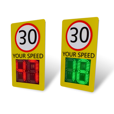 Custom Text  LPR Radar Speed System With Iron Material Traffic Speed Sign