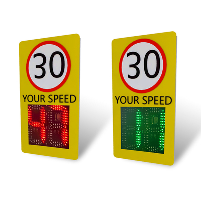 Custom Text  LPR Radar Speed System With Iron Material Traffic Speed Sign