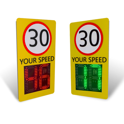 Custom Text  LPR Radar Speed System With Iron Material Traffic Speed Sign