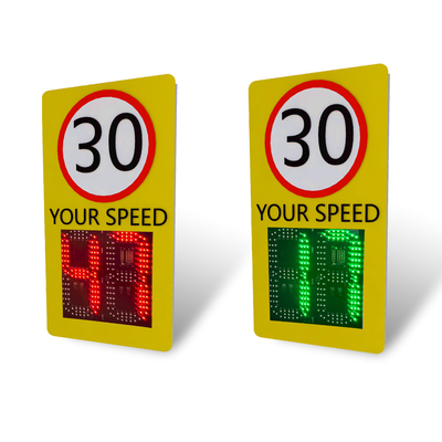 Custom Text  LPR Radar Speed System With Iron Material Traffic Speed Sign