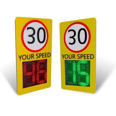 Detection Distance Over 150 Meters Solar Speed Sign with 433 Wireless Communication