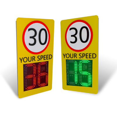 Detection Distance Over 150 Meters Solar Speed Sign with 433 Wireless Communication