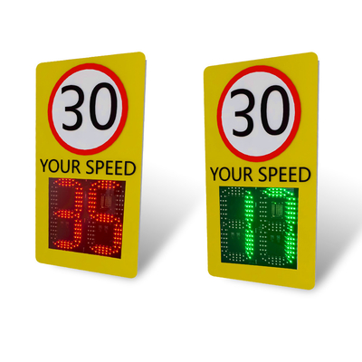 2 Digit 2 Color Integrated Radar Detect Speed Aluminum Hoop Install Signs