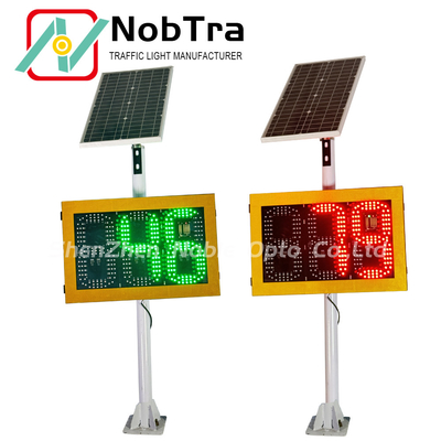 Eco Friendly Solar Powered Traffic Signs With Integrated Radar Phone APP Setting