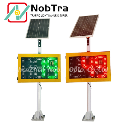 Eco Friendly Solar Powered Traffic Signs With Integrated Radar Phone APP Setting