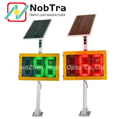 Phone APP Controlled Green Energy Driven Speed Limit Signs with 585 LEDs