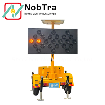 LED Arrow Traffic Control Board for Construction Zone with Portable Trailer