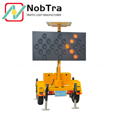 LED Arrow Traffic Control Board for Construction Zone with Portable Trailer