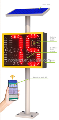 Speed Radar Traffic Sign Price 2 Color red and green speed limit sign with integrated radar,visible distance above 300 meter on sale