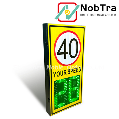Red Green Display Digital Speed Limit Signs with 200 Meters Radar Detection Distance 12watt 15watt Power Consumption