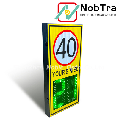 IP54 Waterproof Level 2 Color Speed Limit Signs 12watt Red and 15watt Green for Industrial Applications