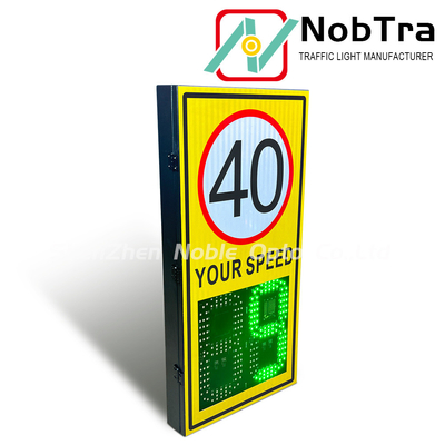 IP54 Waterproof Level 2 Color Speed Limit Signs 12watt Red and 15watt Green for Industrial Applications