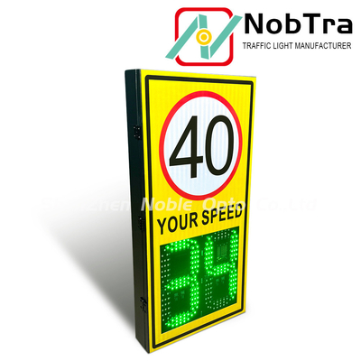 Remote Control Solar Powered Radar Speed Signs with Integrated Radar and 140 Pcs LED Quantities
