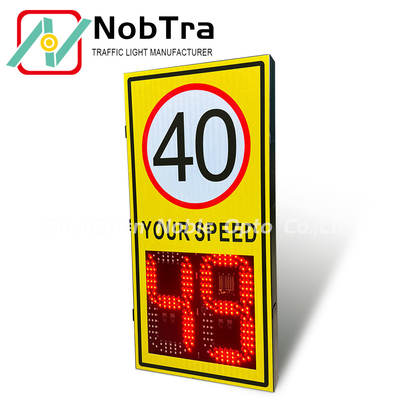 3 Digit Speed Limit Signs Speed Measurement Range 1KM/H-250KM/H Ideal for 2.5-4 Meters Installation and Speed Control