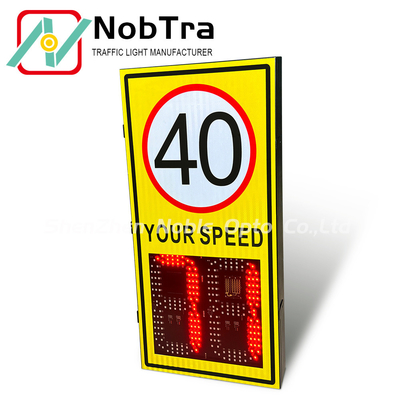 3 Digit Speed Limit Signs Speed Measurement Range 1KM/H-250KM/H Ideal for 2.5-4 Meters Installation and Speed Control