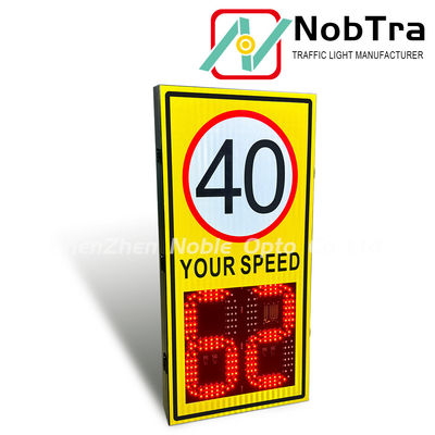 LED Two Digits Speed Sign With Integrated Radar Using 24.125GHZ Frequency For Precise Speed Measurement And Enhanced Road Safety